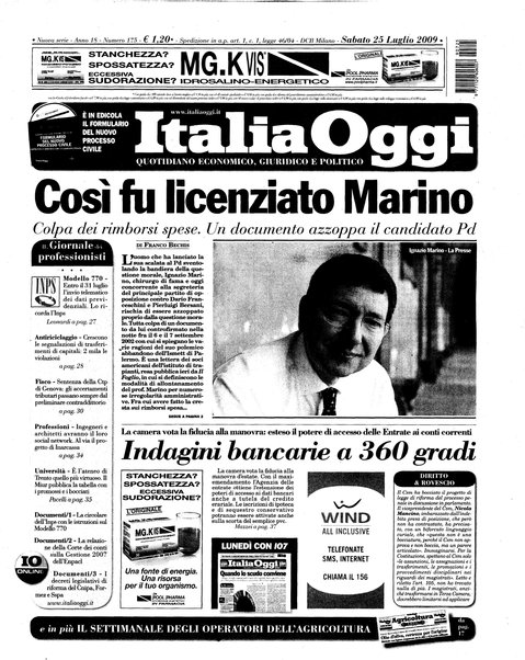 Italia oggi : quotidiano di economia finanza e politica